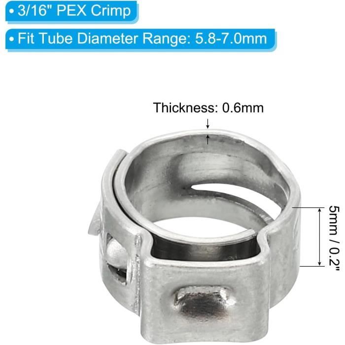10 Colliers De Serrage à Double Oreille Acier Inox 304 - Diamètre 11-13 Mm, Pour Tuyaux Carburant, Eau, Air