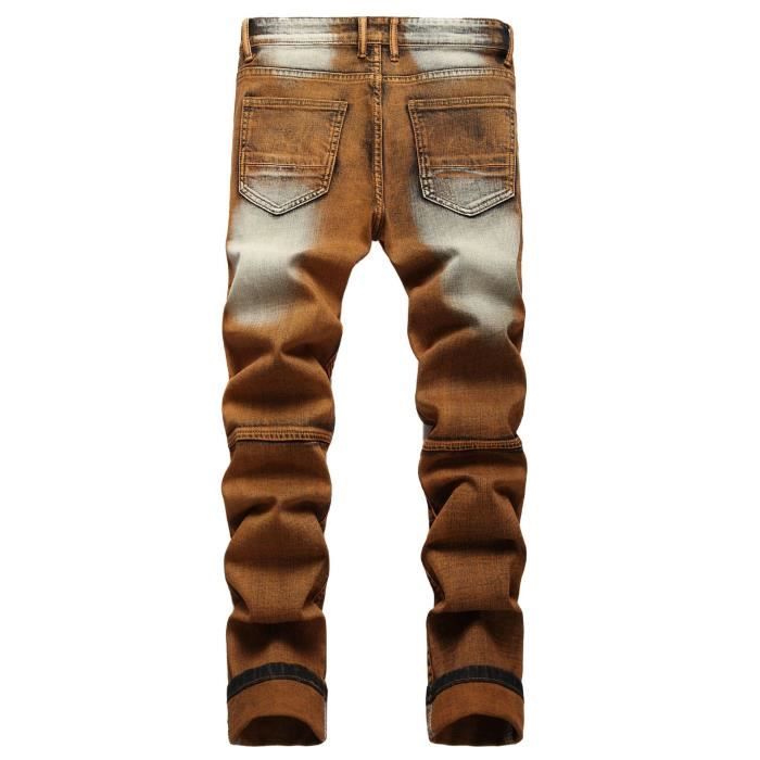 Jean Homme Slim Casual Stretch Taille standard Effect d lav Style