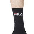 Fila Chaussette homme, chaussettes hautes homme, multi-sport (Lot de 6) - noir taille 39/42-2
