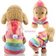 03-XS -Belmil flanelle chien vêtements vêtements pour animaux de compagnie pour chiens combinaison chien doux manteau veste tenue-2
