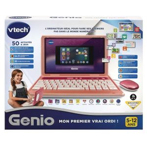 VTech - Ordi Genius Pro Noir, Ordinateur Portable Enfant avec Écran