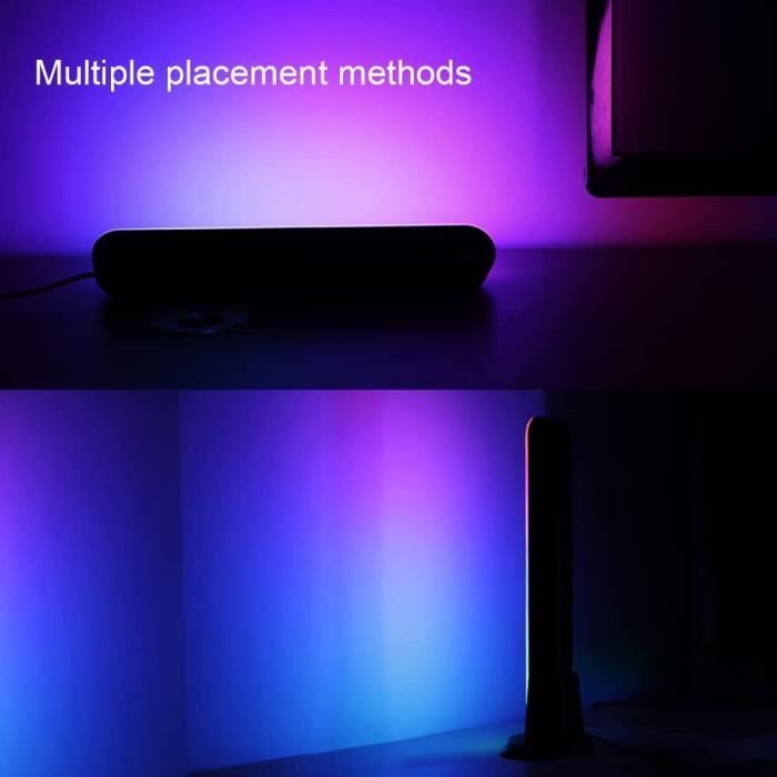 360° Smart LED Lampe Gaming, RGB Bureau avec Effets D'éclairage Multiples, Gaming  deco avec 10 Modes de Scène et Musique, Lumière - Cdiscount Maison