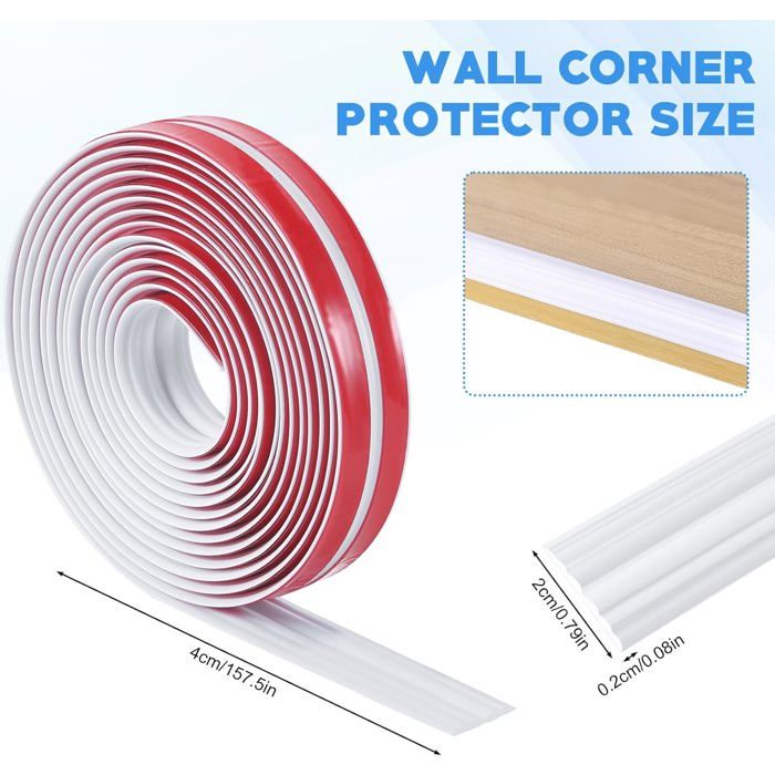 Cornière PVC 90° - 10mm X 10mm, Longueur 2 Mètres - Différentes Couleurs Disponibles | Baguette D'angle Pour Bricolage