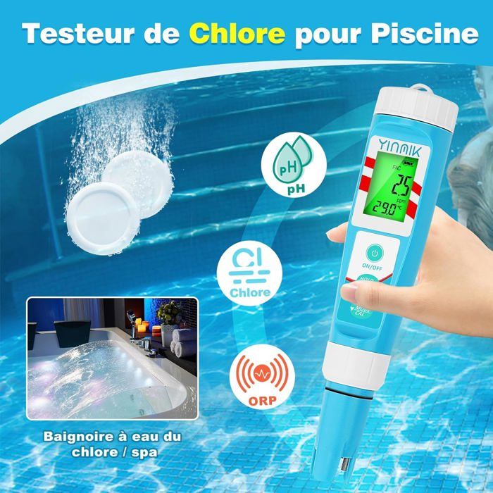 YINMIK pH et Sel Chlore Piscine Testeur,Testeur de Chlore, pH Mètre — free download