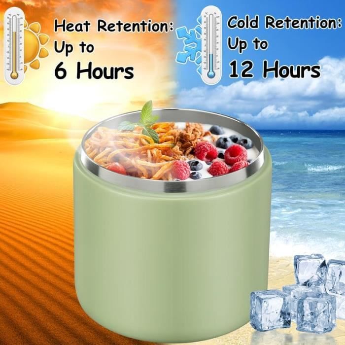 Thermos pour aliments chauds, 1400ml Boîte Isotherme Repas Chaud en Acier  Inoxydable avec Poignée, Récipient Alimentaire