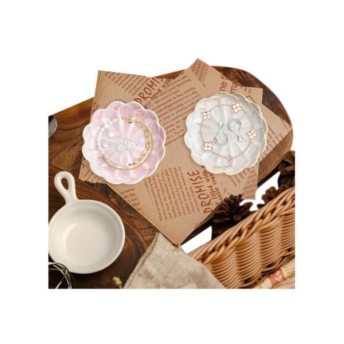 Set De 4 Plateaux à Bijoux En Céramique – 10 Cm | Vide-poches Déco Entrée, Salle De Bain, Table De Chevet - 8