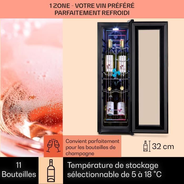 Cave à vin polyvalente KLARSTEIN Klarstein Shiraz 2 zones 105 L 39 bt