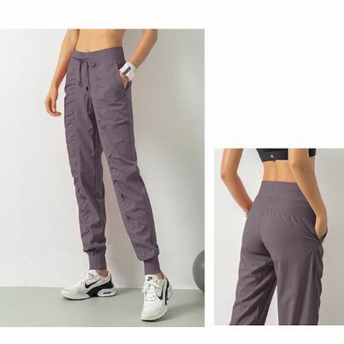 Bas De Survetement Femme Hiver Sport Long Taille Elastique Vêtement Décontracté Femme Doux