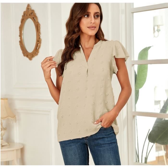 Chemisier manche courte femme pas cher outlet