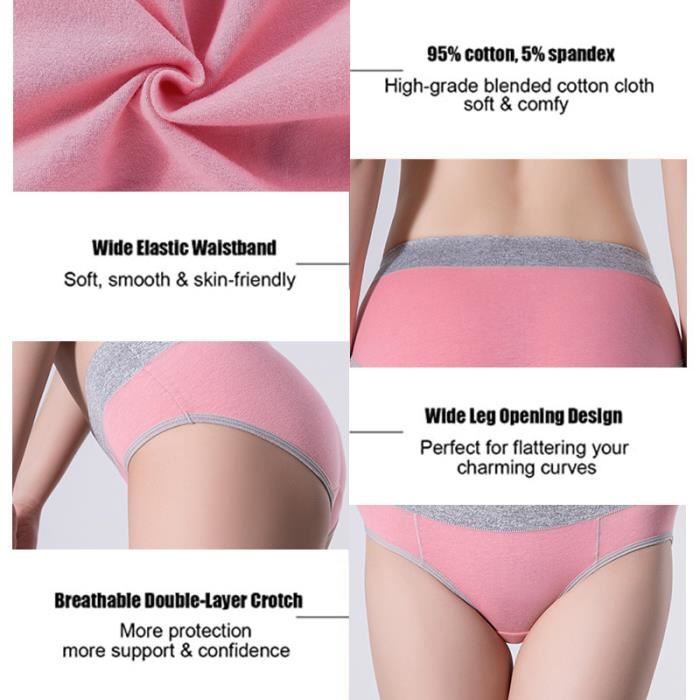 Lot de 3 slips femme Ecopack Mode rose en coton