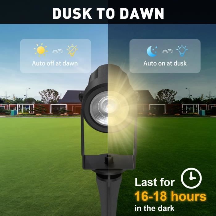 Spot Solaire Extérieur 77 LED - IP65, 3 Modes, Batterie 1500 MAh - Pour Jardin, Allée, Terrasse