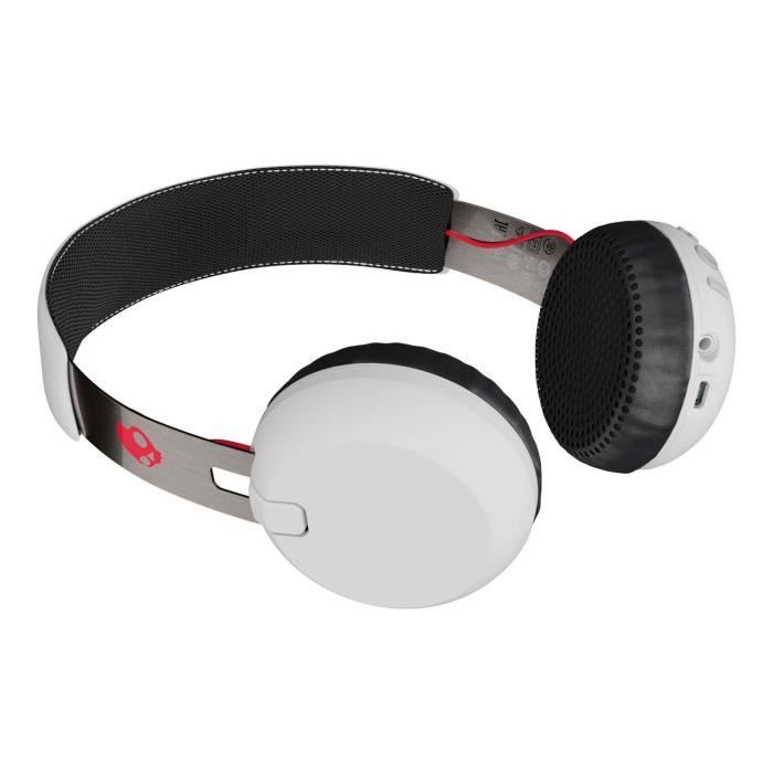 Skullcandy S5GBW J472 Casque Bluetooth GRIND Wireless Supra Aural Blanc Cdiscount TV Son Photo
