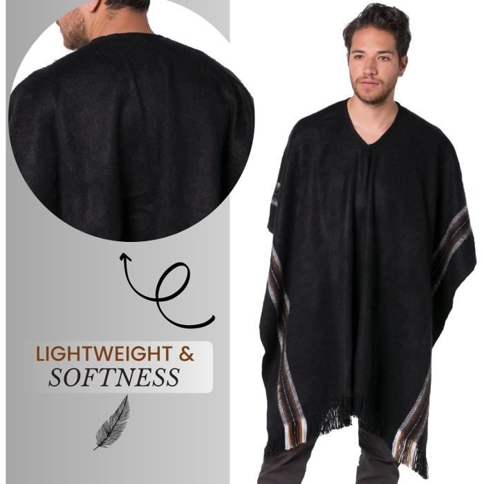 poncho homme polaire