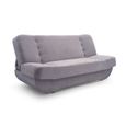 Canapé en lit Convertible avec Coffre de Rangement 3 Places Relax clic clac Banquette BZ en Tissu Pafos Gris-3