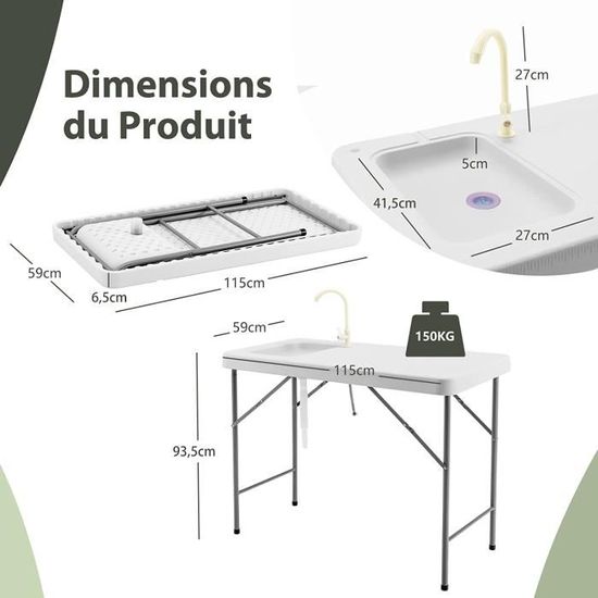 Bassine À Linge Pliable Pour Extérieur, Camping, Jardin, Voyage (7 L