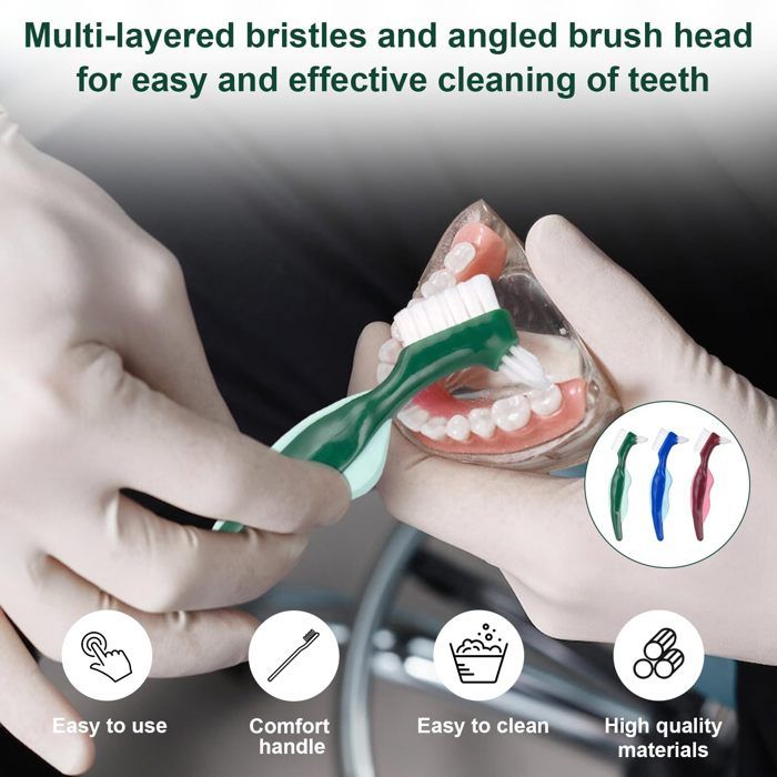 Lot De 50 Brosses De Polissage Dentaire – Forme Bol, Poils Plats, à Verrouillage, Pour Prophylaxie