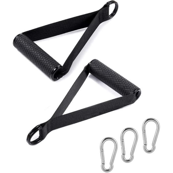 Corde De Traction Pour Machine De Musculation – Nylon Et Acier – Longueur 66 Cm – Pour Triceps, Biceps, Dos – Accessoire Salle De Sport – Résistante Et Universelle