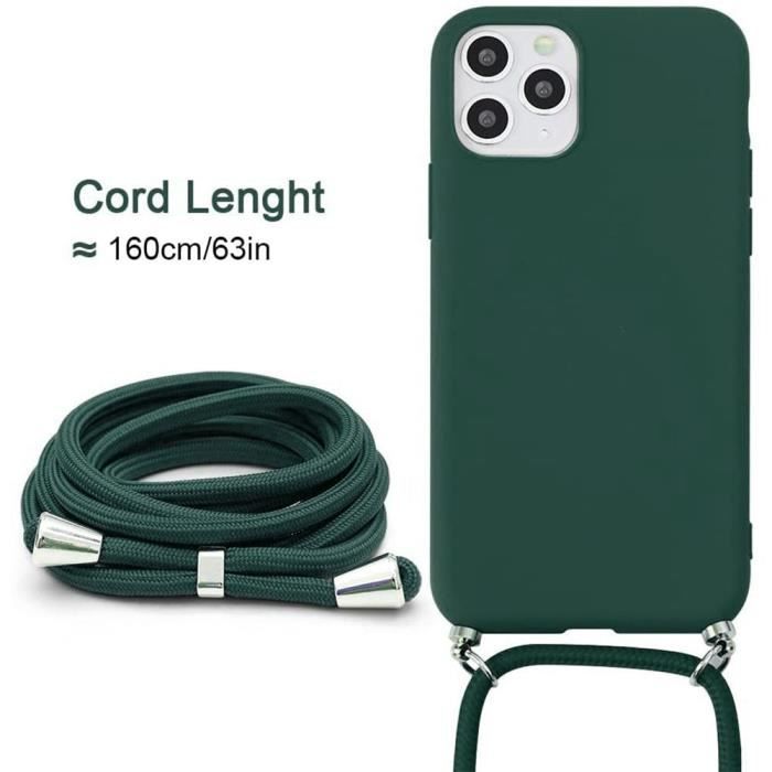 Coque IPhone 12 Pro Max Avec Support Ventouse Et Cordon - Silicone Souple Anti-chocs, Rose Rouge - Mains Libres