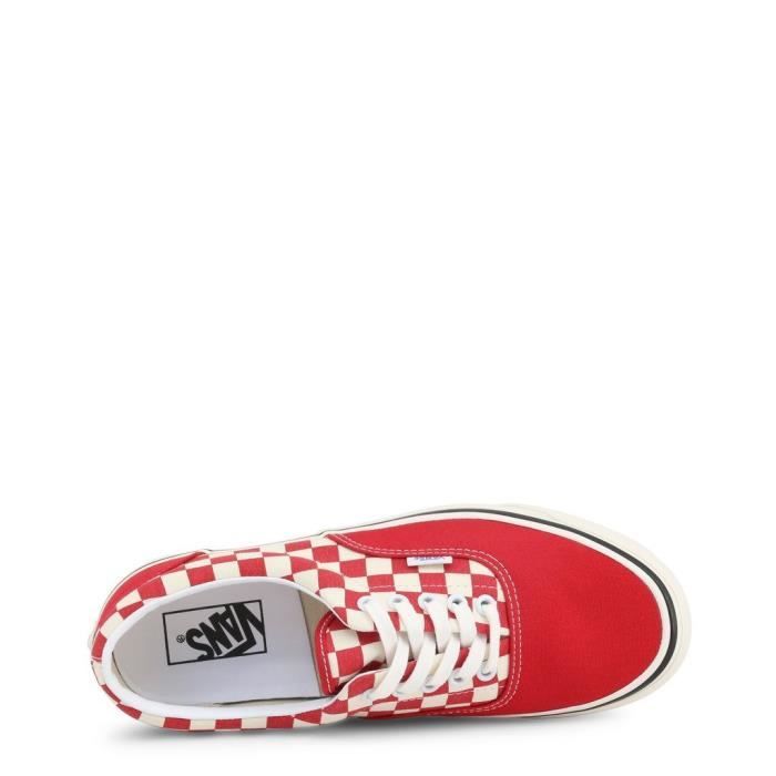 Sneakers Masculin Vans ERA 95 Rouge Textile Homme Plat Lacets