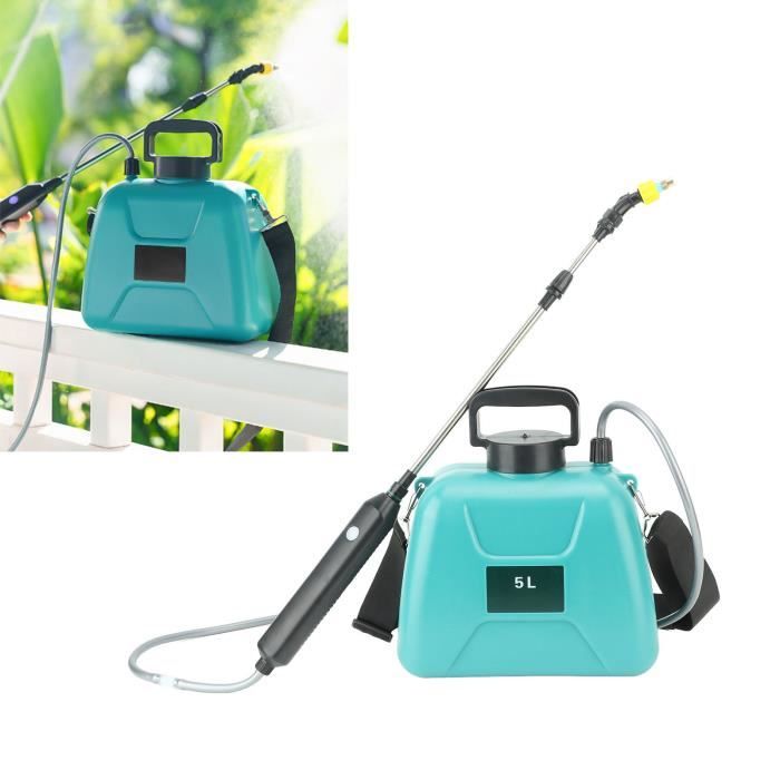 Pulvérisateur électrique De Jardin Sans Fil - Tige Télescopique 62cm, 3 Buses, Tuyau 5m - Rechargeable USB - 8