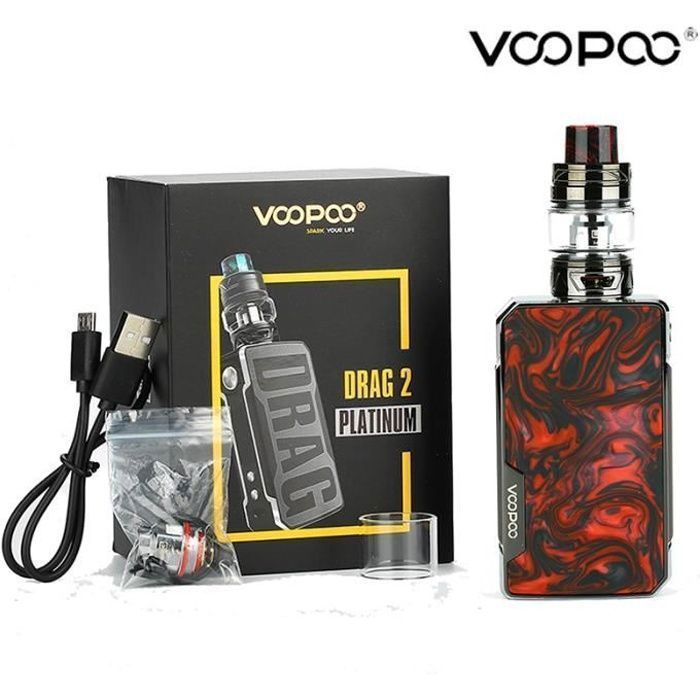 Cigarettes électroniques Vape [PROFESSIONNEL] Drag 2 Platinum 177w max  {Scarlet} (VOOPOO) SPO par {PS.VAP}