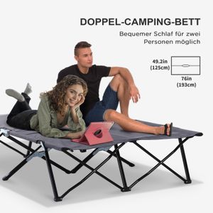 Lit De Camp Pliant Avec Matelas – Armée / Camping – Gris 180x62x29 Cm – Marque Générique
