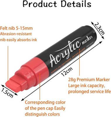 GuangNa Lot de 60 marqueurs acryliques pour peinture de pierres