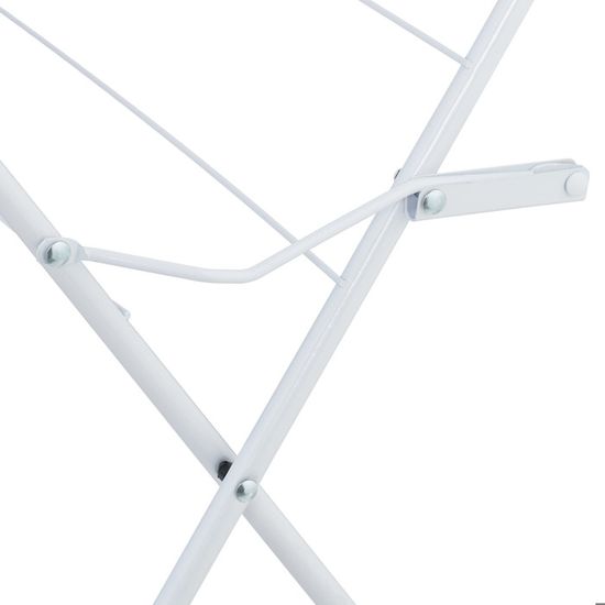 Relaxdays Séchoir à linge pliable, 18 barres, 136x62x51 cm, intérieur, métal, étendoir à linge compact, blanc - Maison