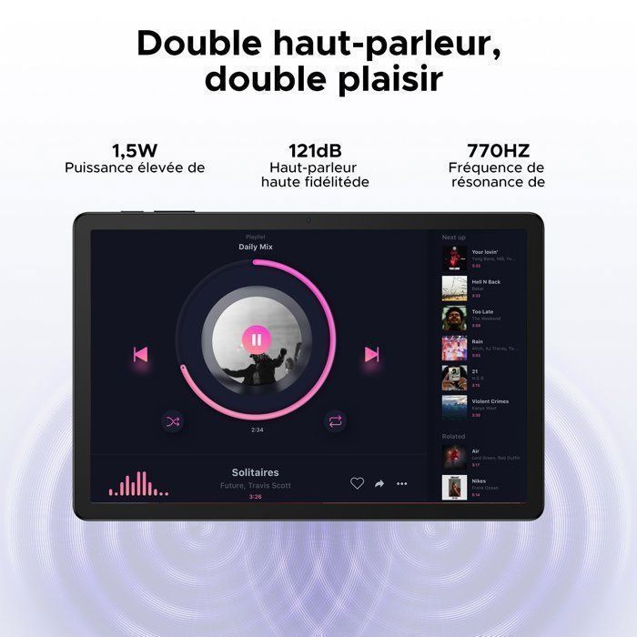 Coque Protectrice Avec Stand Pour DOOGEE Tab G6+ 11 Pouces - Cuir PU, Mince Et Légère