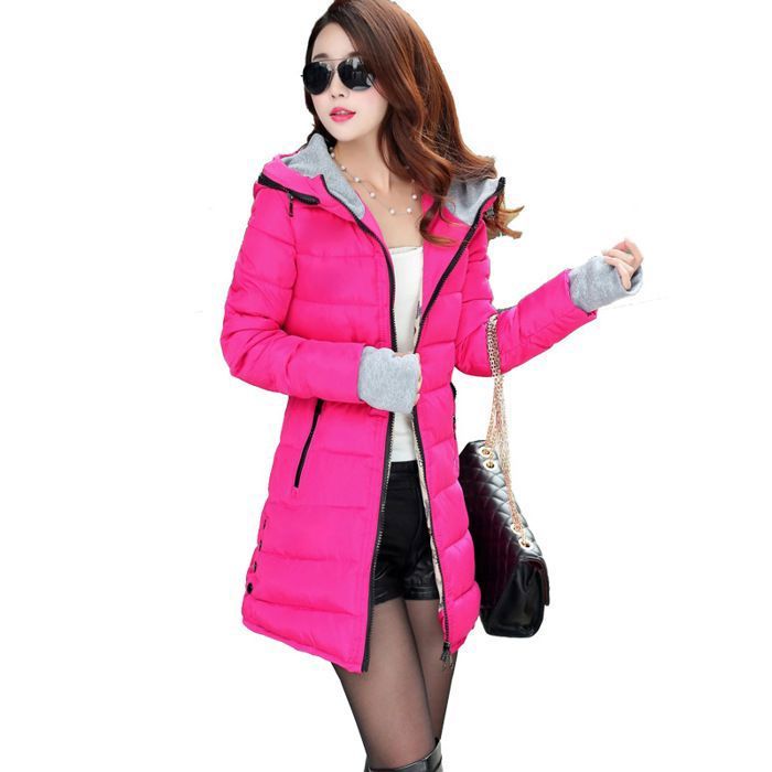 Funmoon Doudoune femme de Marque luxe Section moyenne et longue