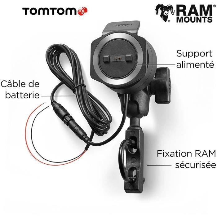 GPS Moto TomTom RIDER 550 - 4.3 Pouces, Cartes Monde, Wi-Fi