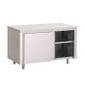 Meuble Bas Cuisine Inox Porte Coulissante Gamme 700 Gastro M