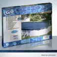 Bâche d'hivernage pour piscine ronde GRE - Ø 550 - 100g/m² - Bleu - Empêche les impuretés et la photosynthèse-0
