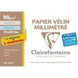 CLAIRE FONTAINE Pochette Vélin Millimétré 21*29,7-0
