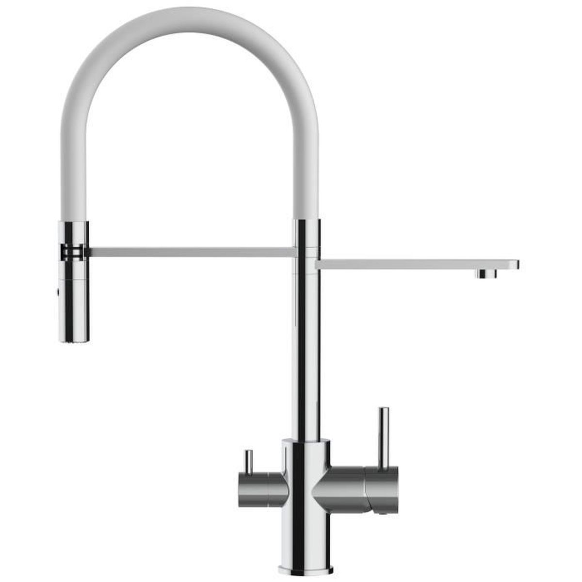 Robinet Cuisine Avec Douchette Blanc Achat Vente Pas Cher