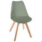 ATMOSPHERA CRÉATEUR D'INTÉRIEUR Chaise "Baya" pieds hêtre vert kaki - Atmosphera createur d'interieur