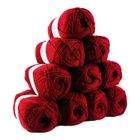 BRAND Pelotes de laine - Distrifil - Azurite 3025 - 100% Acrylique - Rouge - Lot de 10 pelotes
