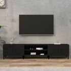 vidaXL Meuble TV noir 180x31,5x40 cm bois d'ingénierie 816265