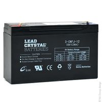 Lead Crystal - Batterie lead crystal 3-CNFJ-12 6V 12Ah F2