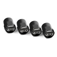 Noir - Bouchons de Valve de Roue en Métal 3D, Accessoires Automobiles pour Audi TT A3 Q3 horizon C6 Q5 Q2 A7