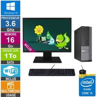 PC Dell 7020 SFF i5-4570 3.60GHz 16Go/1To Wifi W10 + Ecran 24