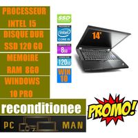 PC Portable Lenovo ThinkPad T420 - 14'' HD - Noir - Intel Core i5-2410M /  2.30 GHz -  MÉMOIRE VIVE RAM 8 Go - 10 FOIS PLUS RAPIDE S