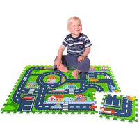 Tapis puzzle de rue en mousse EVA - LITTLETOM - 12 pièces - Multicolore - Pour chambre bébé mixte