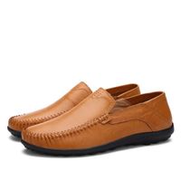 Mocassins Cuir Chaussures Homme - FUNMOON - loafer - respirant - Marron