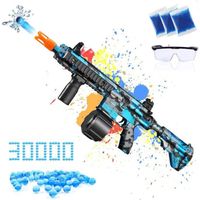 Bombe à Eau Pistolet électrique PIMPIMSKY avec 30 000 perles d'eau et verres, jouet rechargeable pour activités de plein air bleu