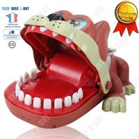 TD® Jouet créatif chien animal jouer interactif dent amusement pour les enfants ludique apprentissage appuyer os féroce marron