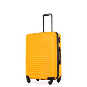 VALISE - BAGAGE Valise rigide,bagage à main 4 roulettes, serrure douanière TSA, matériau ABS, orange