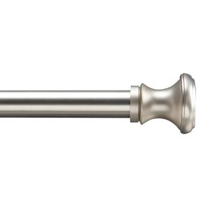 MadeInNature Tringle à Rideaux en Bois, diamètre 28 mm, Kit Tringle à Rideaux Complet Avec Embouts et Supports, Longueur et Couleurs au Choix (Merisier, Embout Bouchon, Longueur 1.20 m