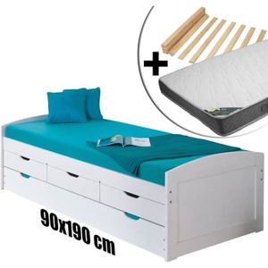 Lit Tiroir 90x190 Achat Vente Pas Cher