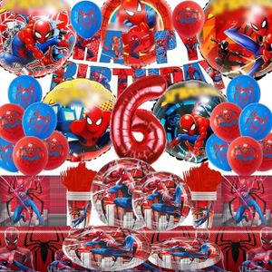 BALLE - BOULE - BALLON Ensemble de vaisselle d'anniversaire Spiderman 6 a